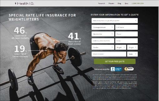 Health I.Q. Weightlifters Landing Page