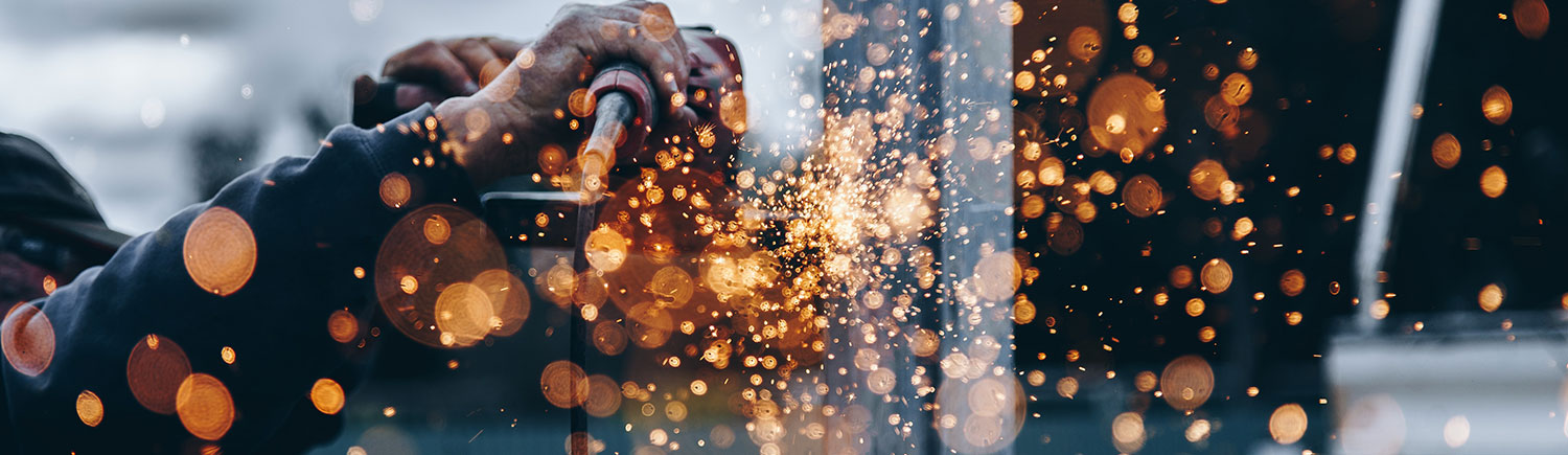 sparks during welding