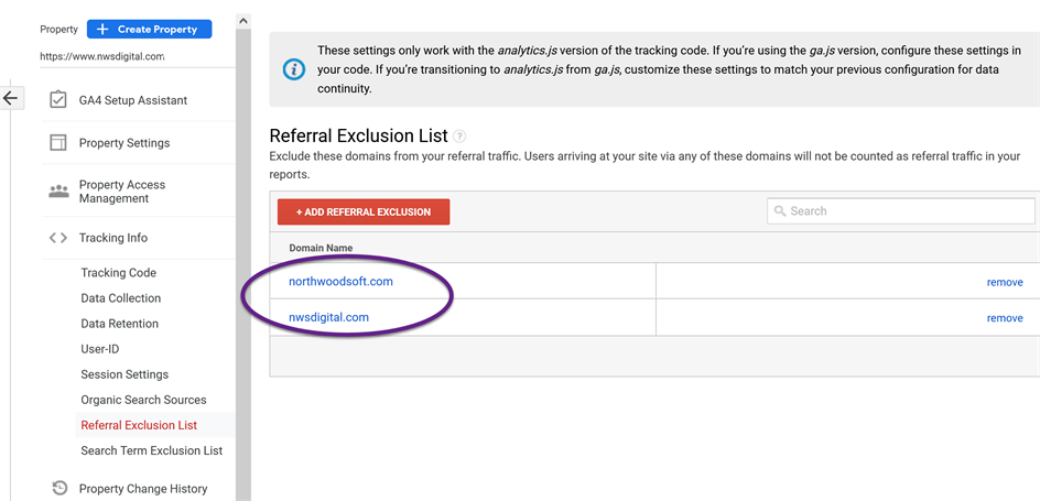 Referral Exclusion List Detail