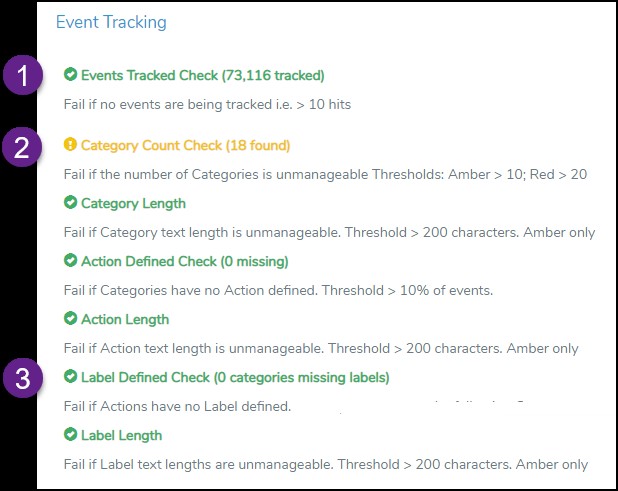 Event tracking error example