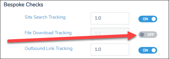 Where to turn off file download tracking