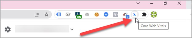 Image of the Chrome Core Web Vitals extension