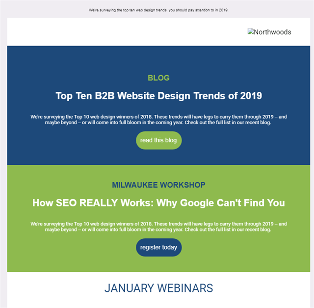 Email design example