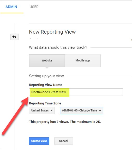 GA Reporting View