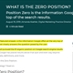 highlighted text feature looks for our Zero Position featured snippet