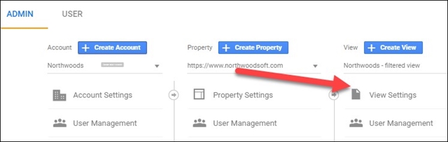 GA View Setting