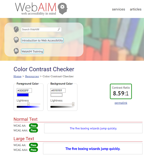 Color Contrast Checker