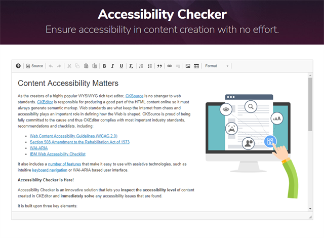 Accessibility checker example