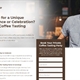 screenshot of the Coffee Shop landing page