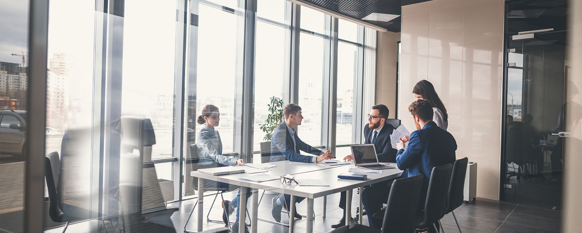 group of business associates around a table