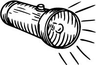hand-drawn flashlight
