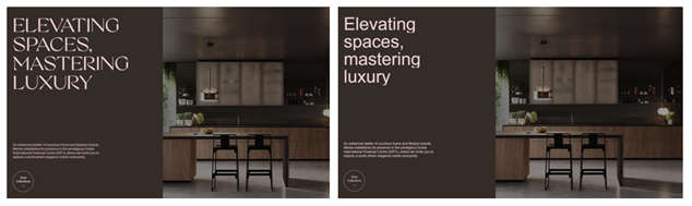 An example of how changing typography changes the entire tone of a brand.