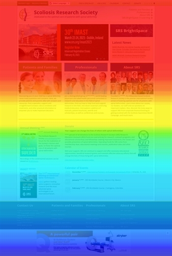 A scroll heatmap showing hot colors at the top and cooler colors on the bottom half of a page.