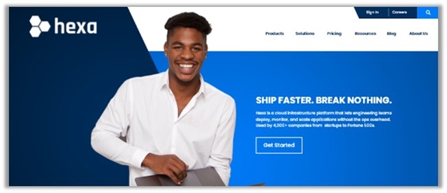 A website page with clean navigation.